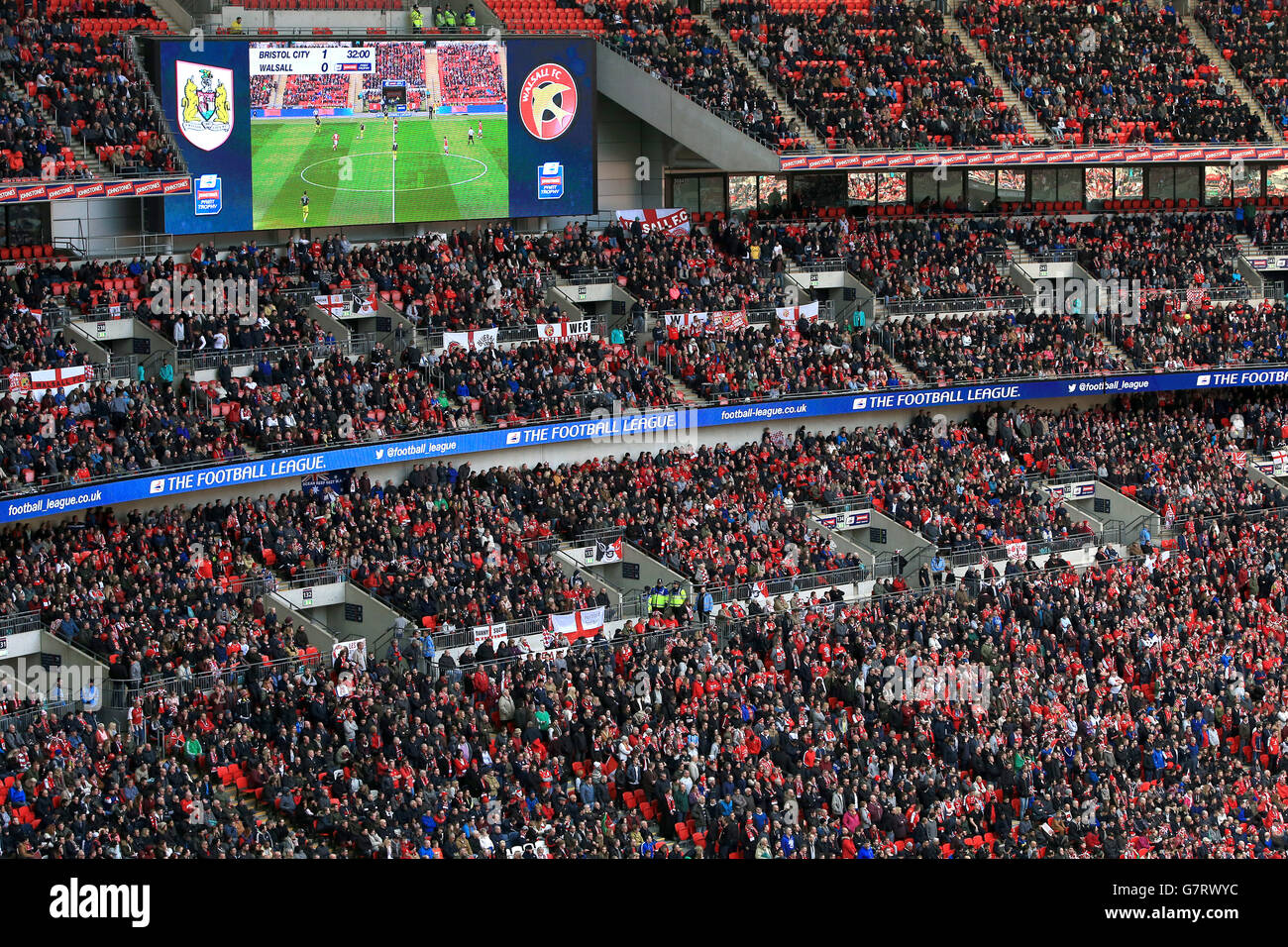 Fußball - Johnstone es Paint Trophy - Finale - Bristol City V Walsall - Wembley-Stadion Stockfoto