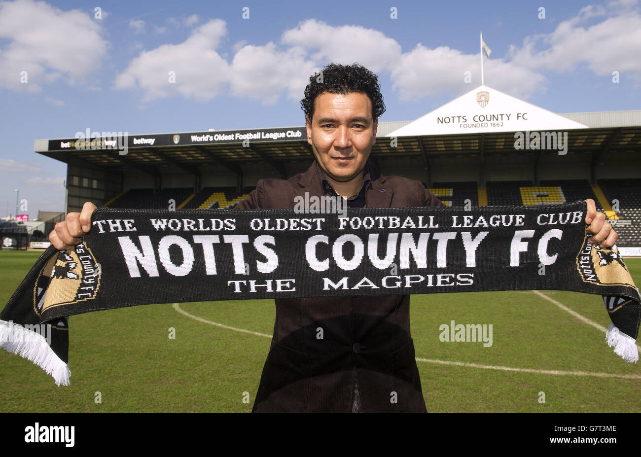 Der neue Manager von Notts County, Ricardo Moniz, wird in der Meadow Lane, Nottingham, vorgestellt. Stockfoto