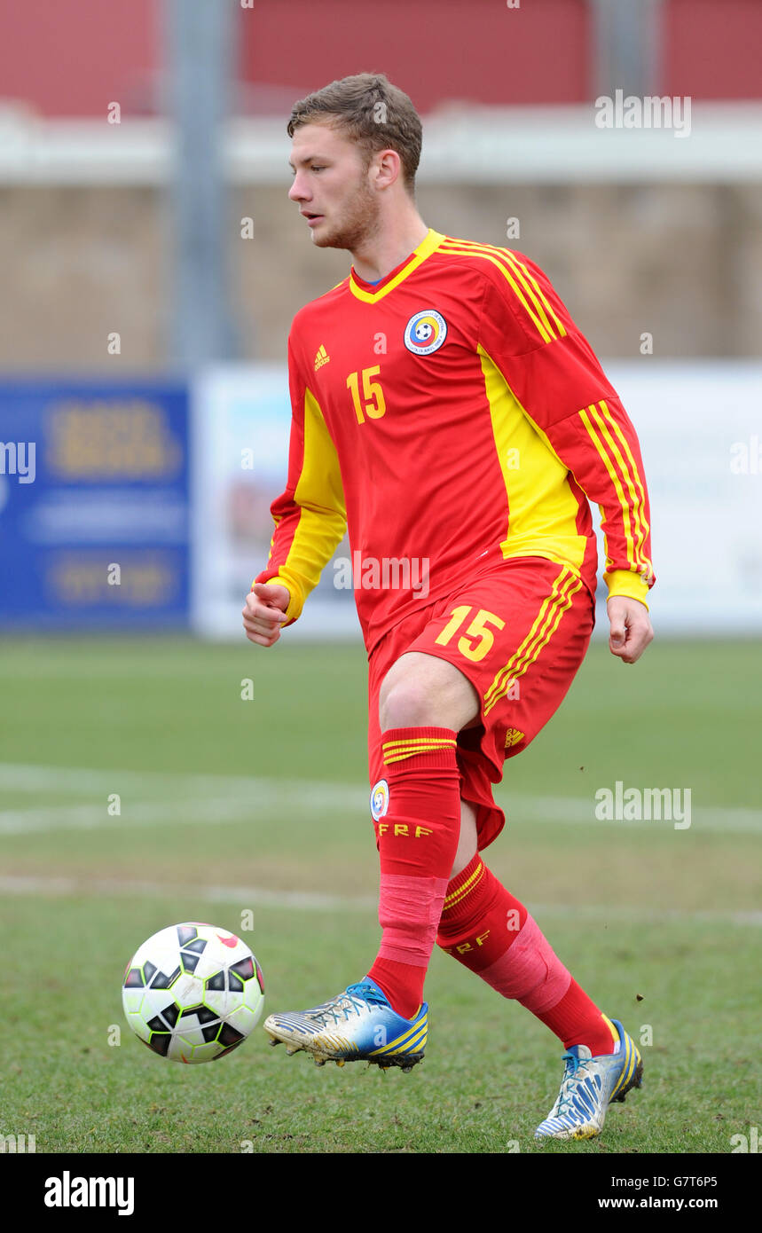 Fußball - UEFA U-17-Meisterschaft - Elite-Runde - Gruppe 6 - Norwegen gegen Rumänien - James Parnell Stadium. Rumäniens Fridrich Harald Arian Stockfoto