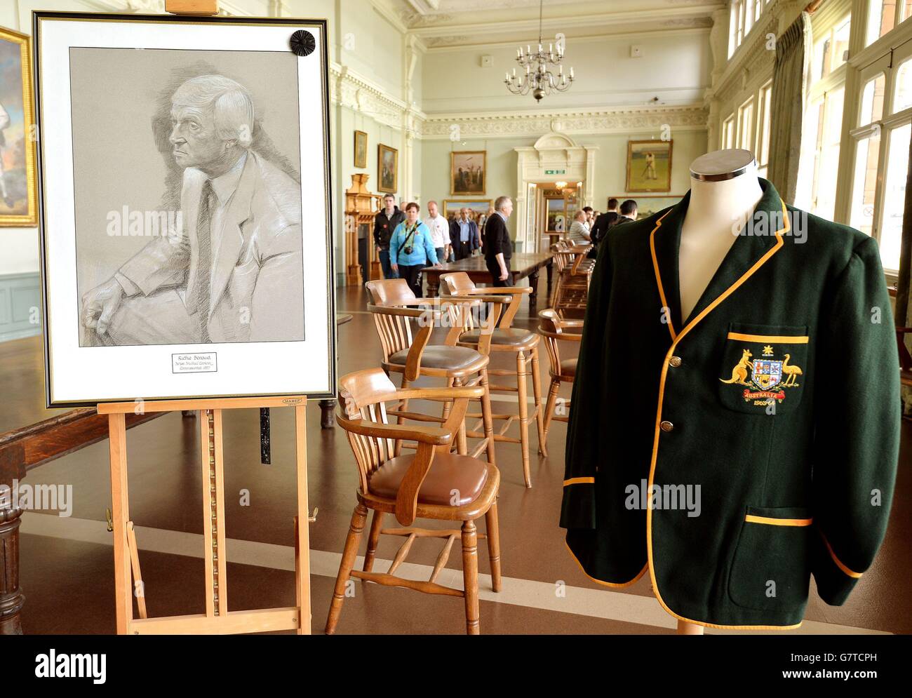 Richie Benaud Tribut Stockfoto