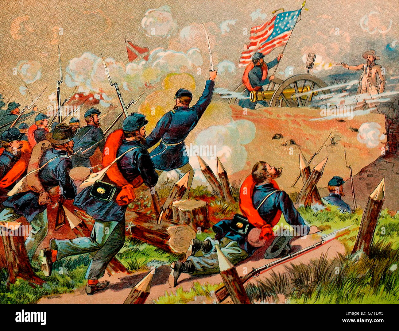 Belagerung von Vicksburg, Mississippi - 4. Juli 1863 übergeben. USA Bürgerkrieg Stockfoto