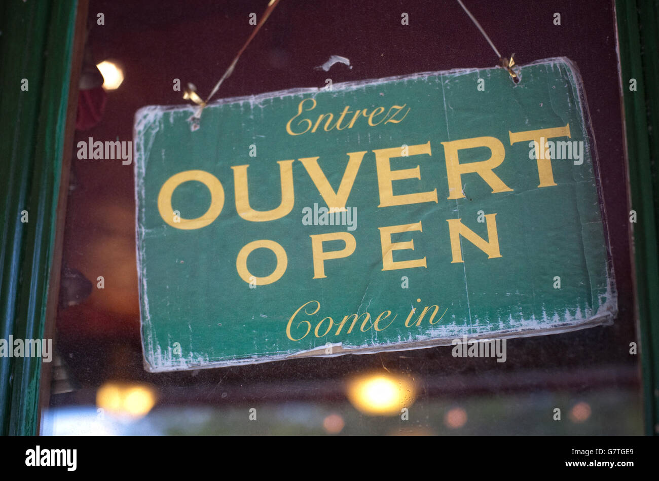 Kommen Sie In Open for Business Stockfoto