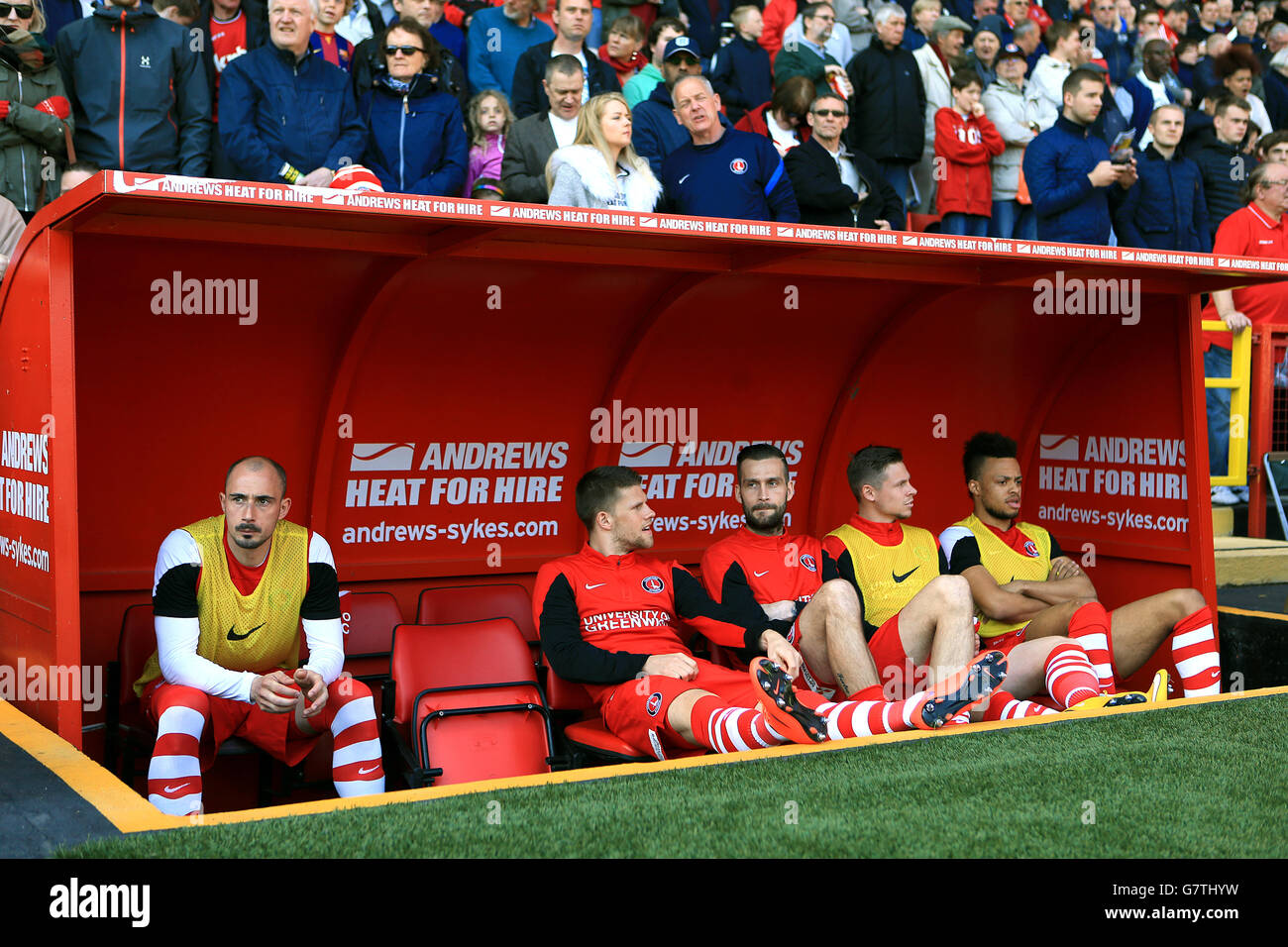 L-R: Charlton Athletic's Christophe Lepoint, Johann Gudmundsson, Roger Johnson, Simon Church und Jordan Cousins Stockfoto