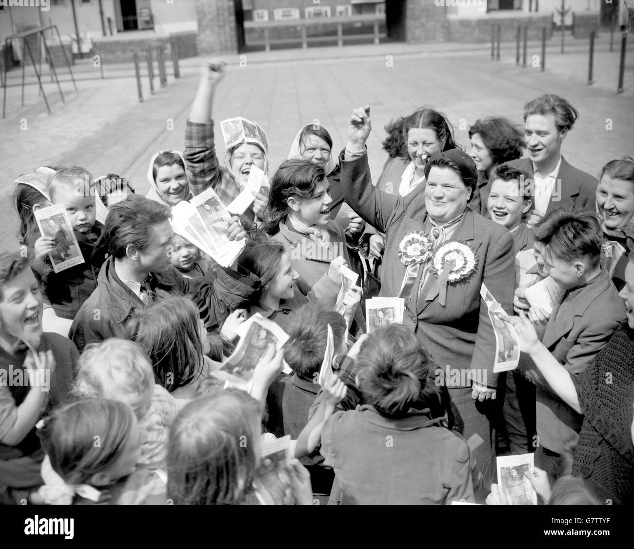 Politik - 1955 General Election - Bessie Braddock, Liverpool Stockfoto