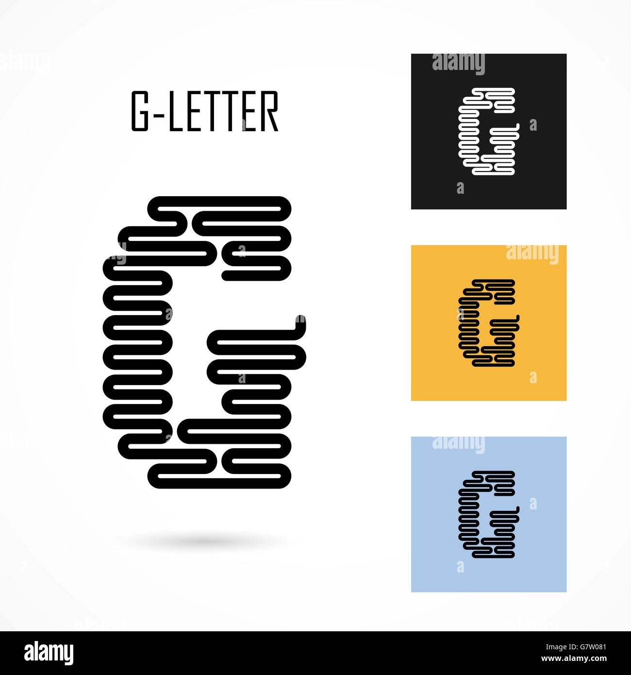 Kreative G-Symbol abstrakte Logo Design Vektor Briefvorlage. Kreative G-Alphabet-Vektor-Design. Wirtschaft und kreative Bildung Stock Vektor