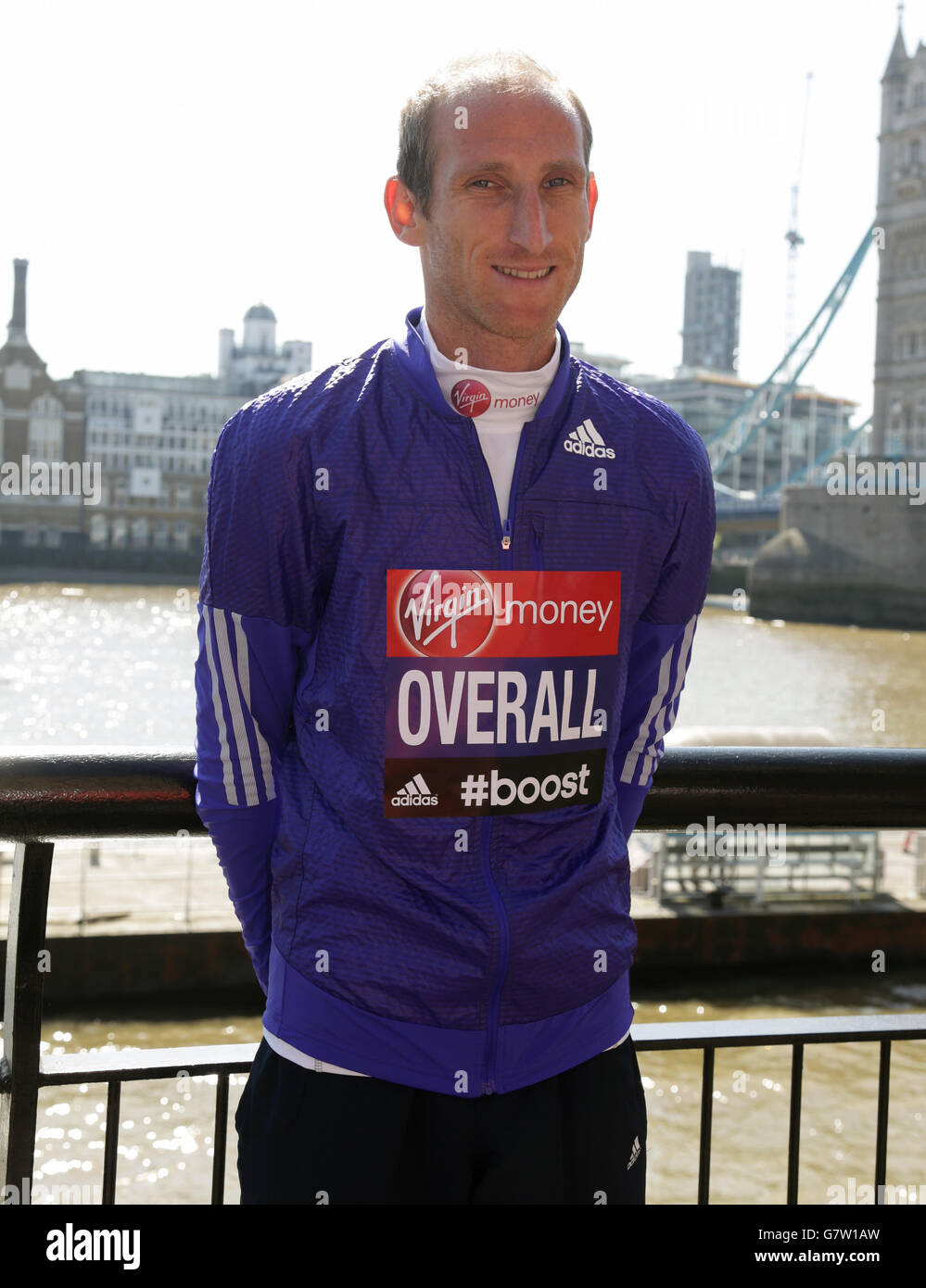 Leichtathletik - Virgin Money London Marathon 2015 - Britische Läufer Photocall - Tower Hotel. Der britische Läufer Scott Overall während einer Fotoausstellung vor dem London Marathon im Tower Hotel in London. Stockfoto