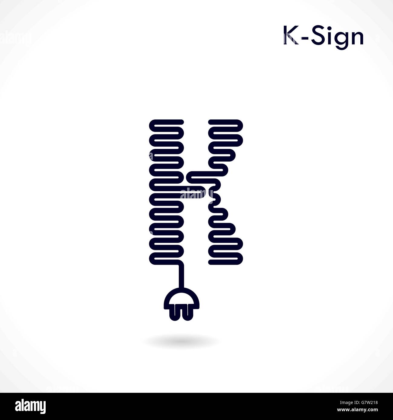 Kreative K-Symbol abstrakte Logo Design Vektor Briefvorlage. Kreative K-Alphabet-Vektor-Design. Wirtschaft und kreative Bildung Stock Vektor