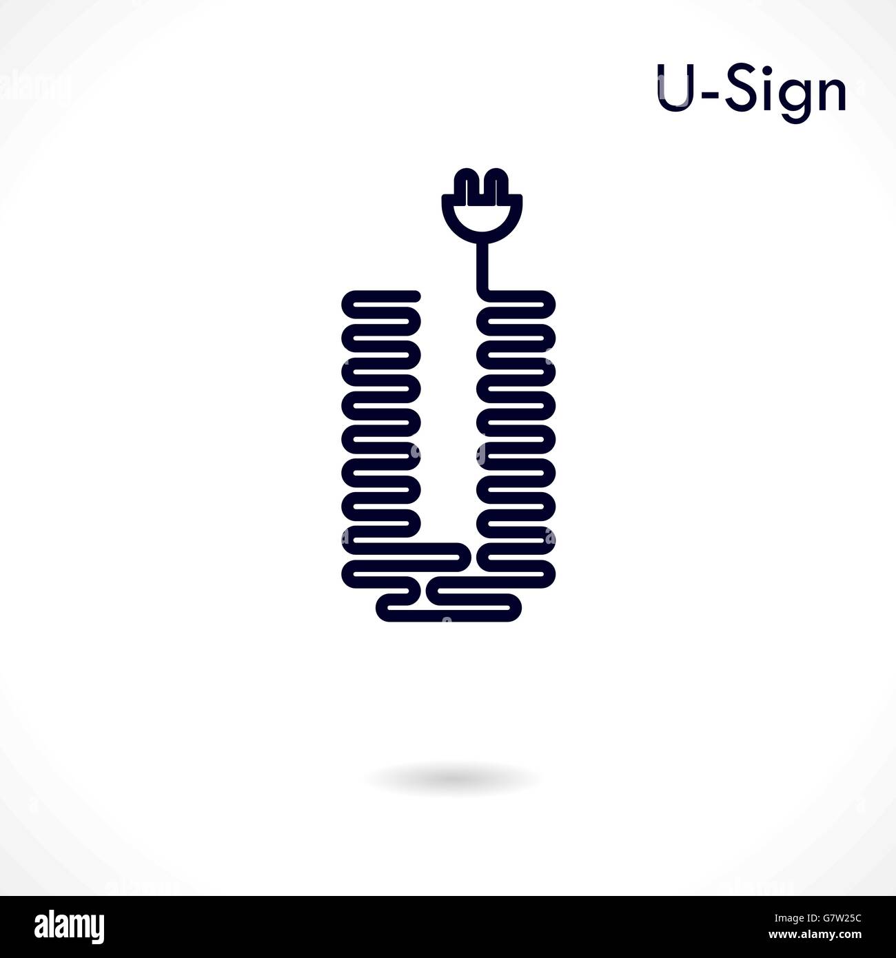 Kreative U-Symbol abstrakte Logo Design Vektor Briefvorlage. Kreative U-Alphabet-Vektor-Design. Wirtschaft und kreative Bildung Stock Vektor