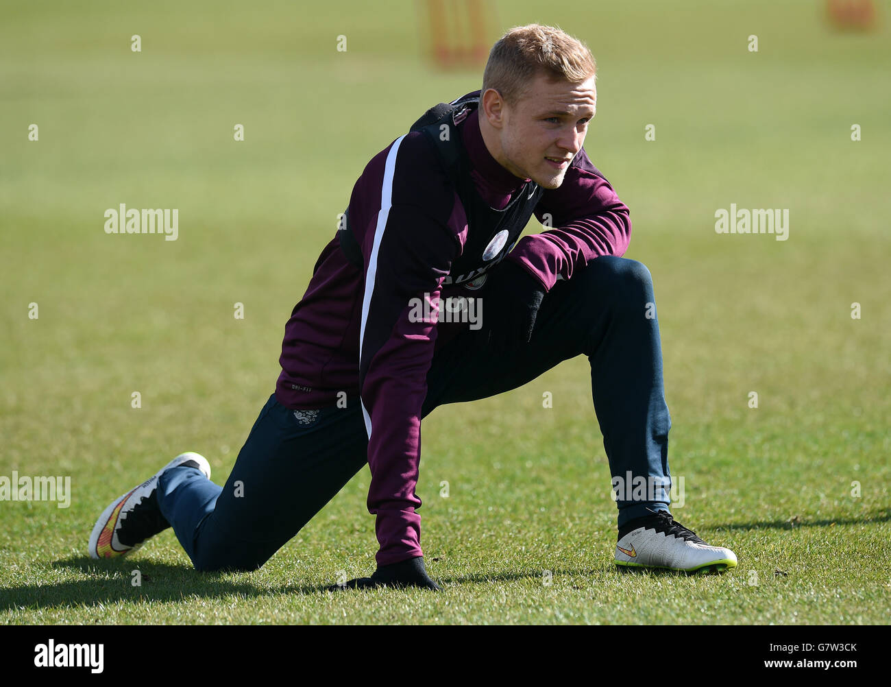 Fußball - u-21-International - England u 21 V Deutschland u 21 - England u 21-Media-Sitzung - Rockliffe Halle Stockfoto