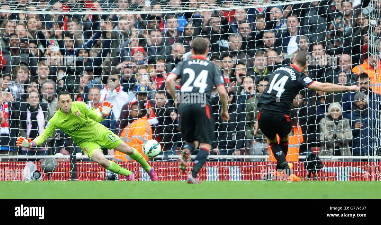 Fußball - Barclays Premier League - Arsenal gegen Liverpool - Emirates Stadium Stockfoto