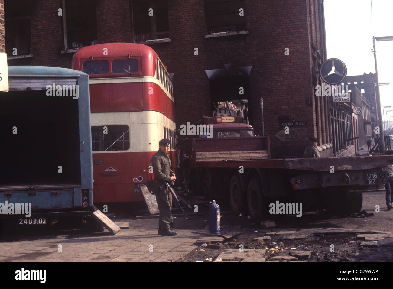 Nordirland - Probleme - Conway Straße - Belfast Stockfoto