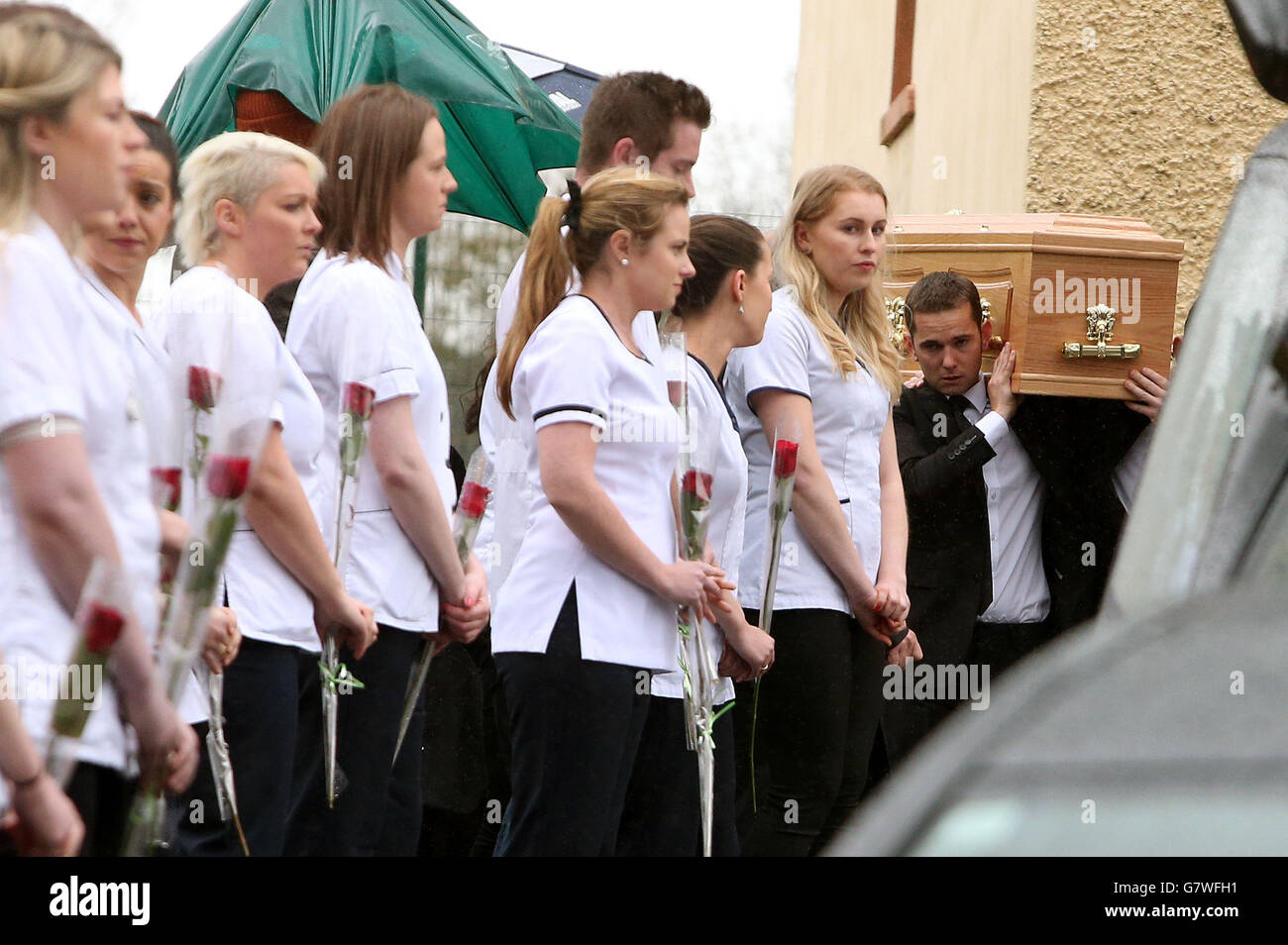 Karen Buckley Beerdigung Stockfoto