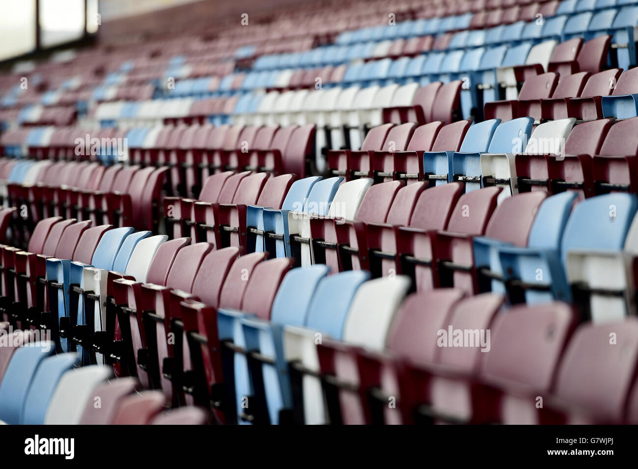 Fußball - Barclays Premier League - West Ham United / Stoke City - Upton Park. Eine allgemeine Ansicht der Sitzgelegenheiten im Upton Park Stockfoto