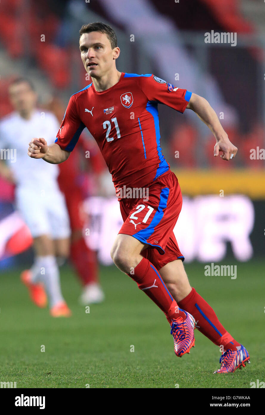 Fußball - UEFA Euro 2016 - Qualifikation - Gruppe A - Tschechische Republik / Lettland - Stadion Eden Stockfoto