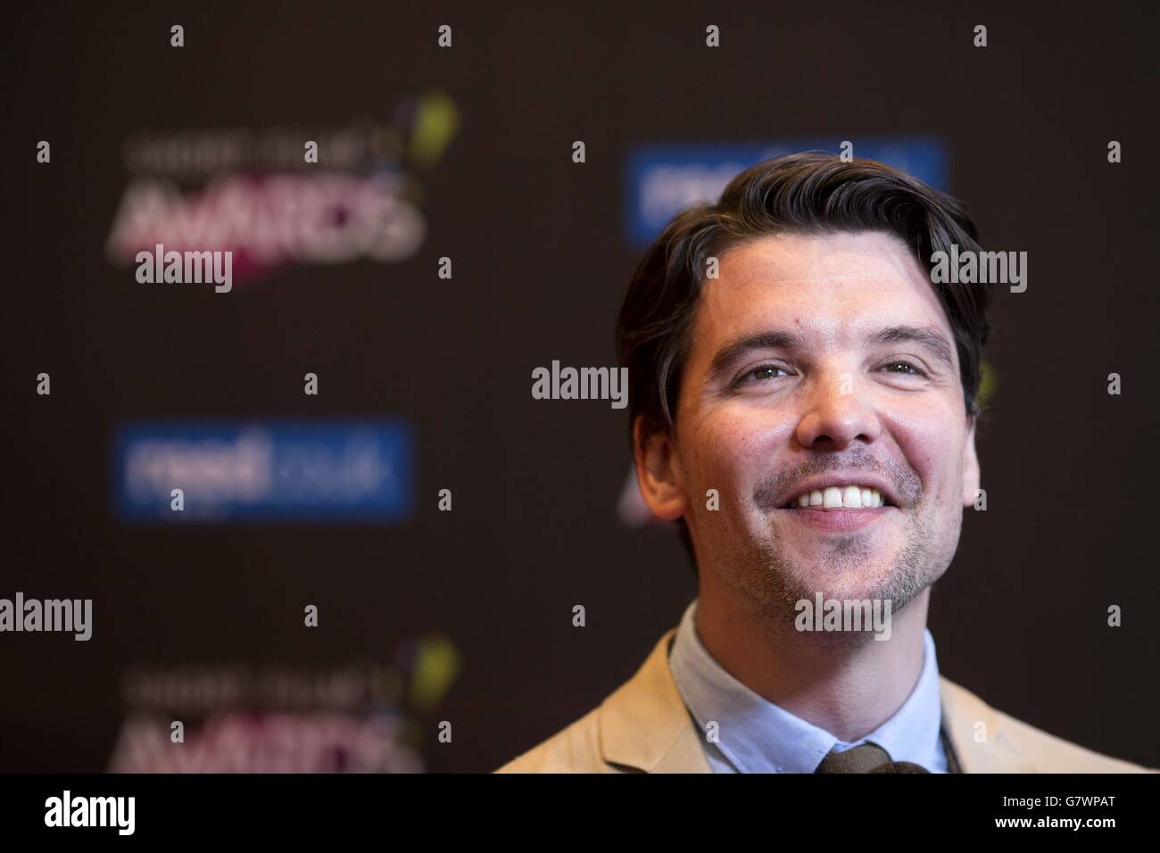 NUR FÜR REDAKTIONELLE VERWENDUNG Schauspieler und Regisseur Andrew-Lee Potts, Gewinner des Grand Prix Preises für seinen Film Photo Finish, bei den Short Film Awards reed.co.uk bei der BAFTA in Piccadilly, London. Stockfoto