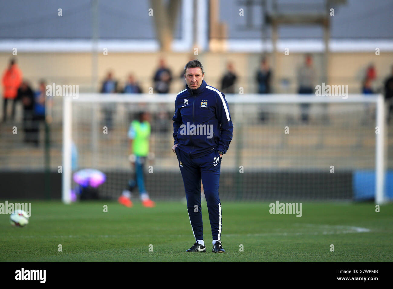 Fußball - FA Youth Cup - Finale - Erstes Bein - Manchester City gegen Chelsea - City Football Academy Stadium. Jason Wilcox, Manchester City unter 18 Manager Stockfoto