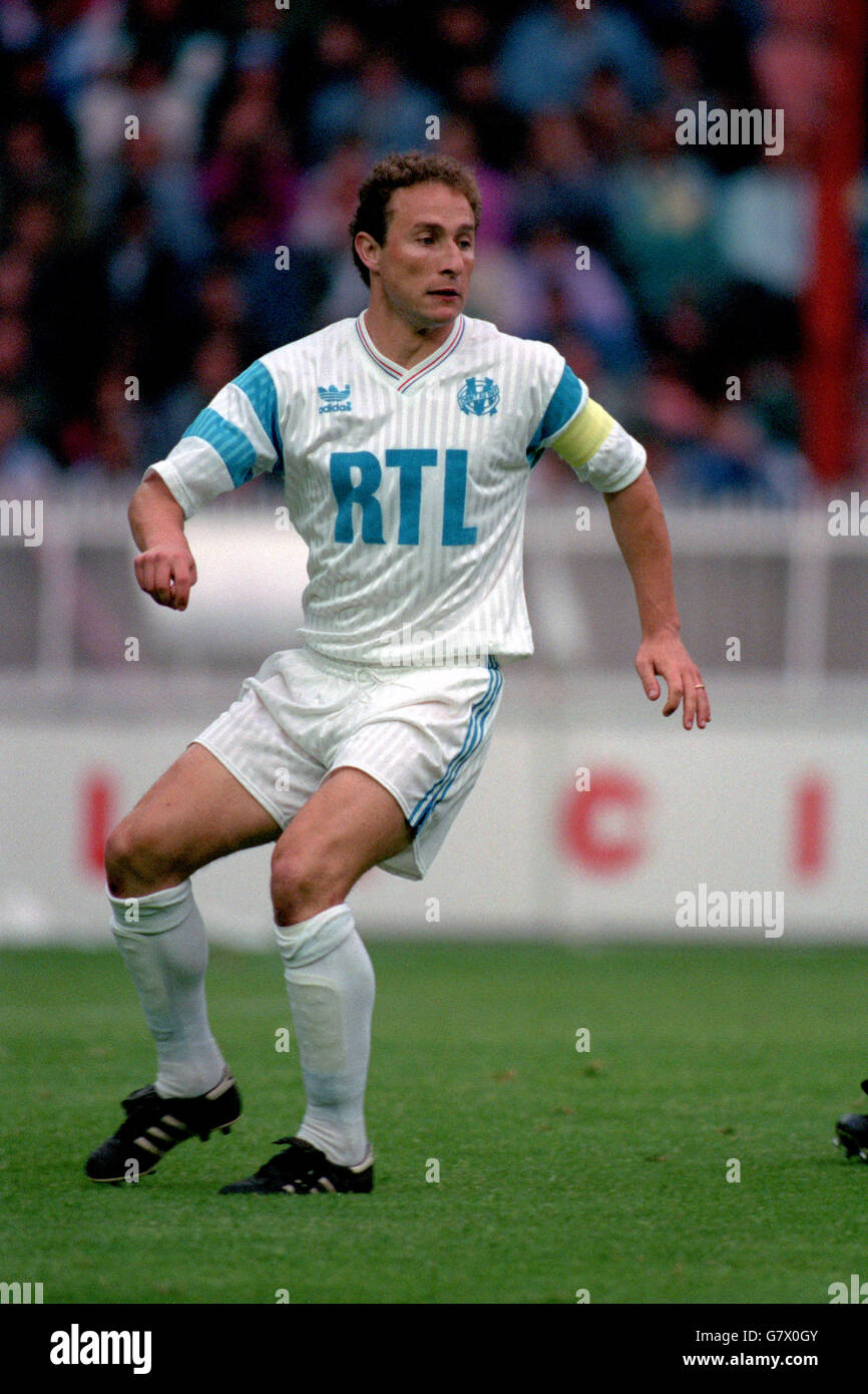 Fußball - Französisches Pokalfinale - Olympique Marseille gegen Monaco. Jean Pierre Papin, Olympique Marseille Stockfoto