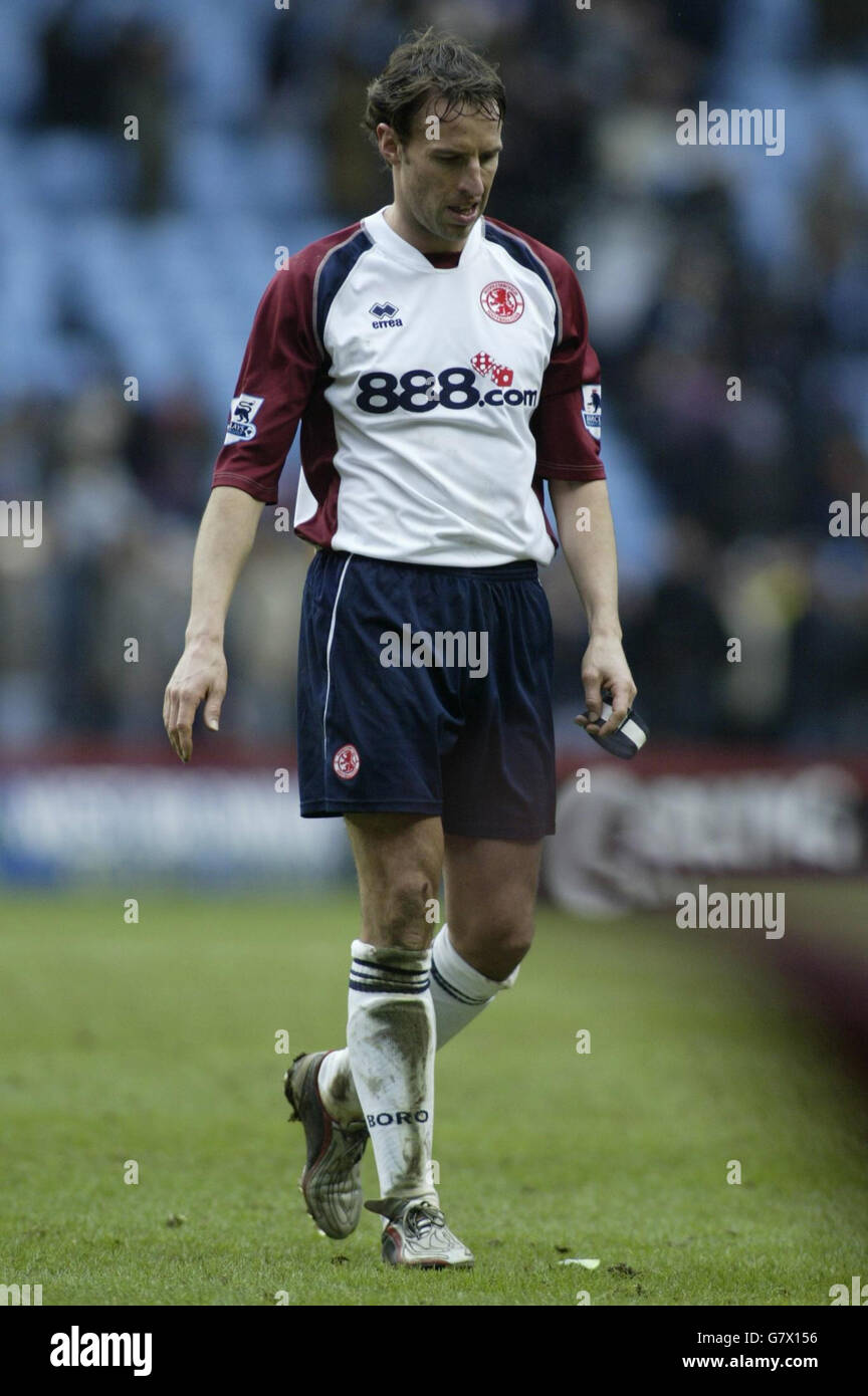 Gareth Southgate von Middlesbrough zeigt seine Niedergeschlagenheit nach einer Niederlage von 2-0. Stockfoto