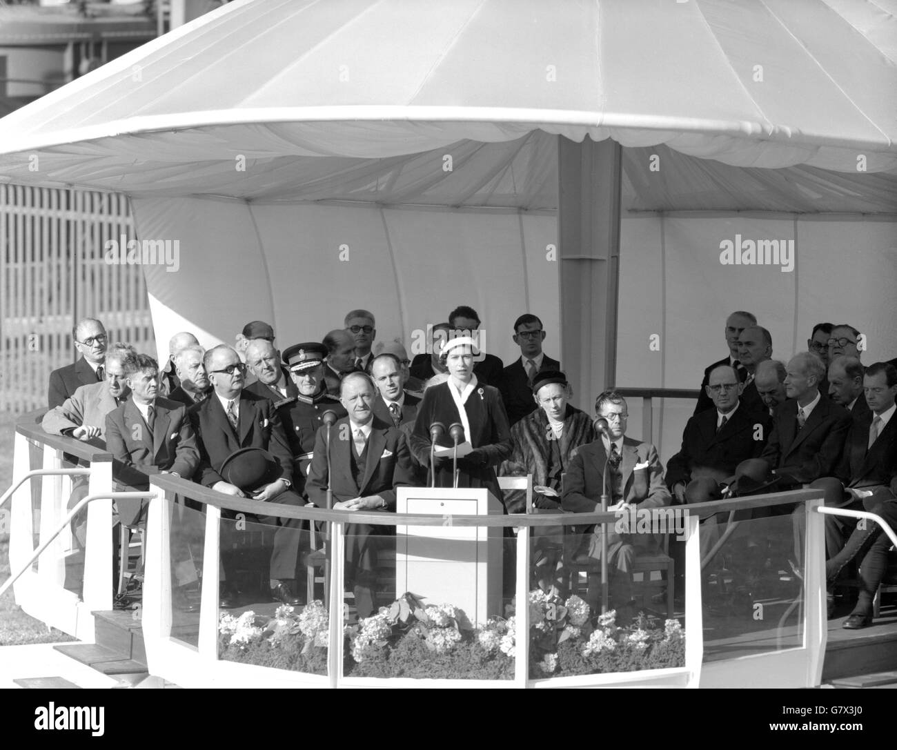Industrie - weltweit erste vollständige Waage Atomkraftwerk - Calder Hall, Cumberland Stockfoto