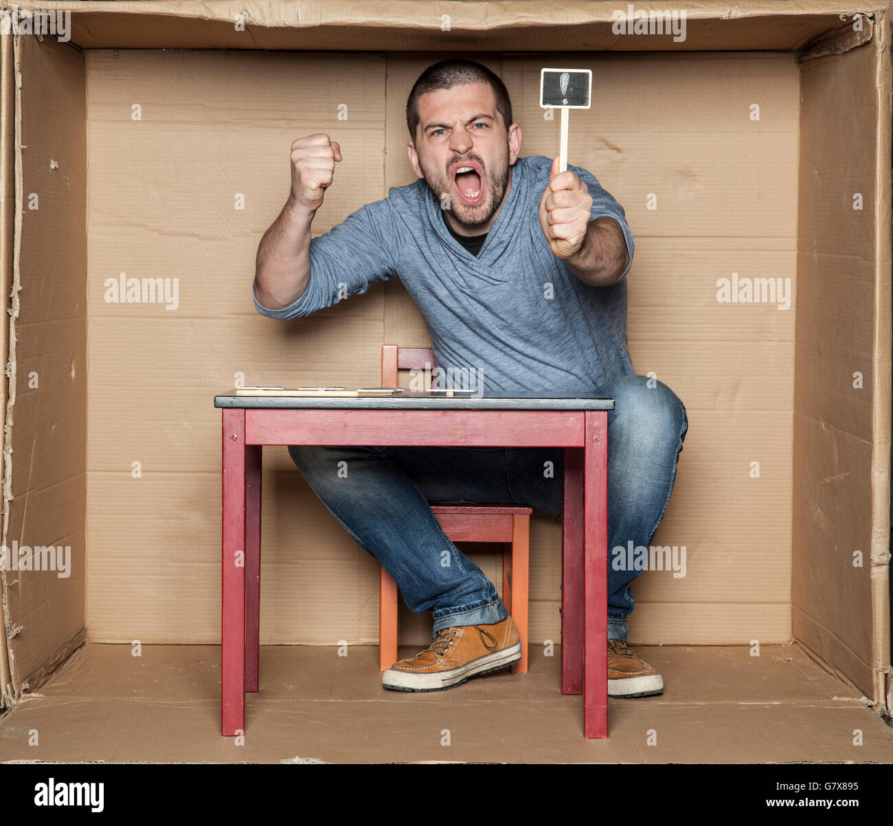 Schrei nach Freiheit der Rede Stockfoto