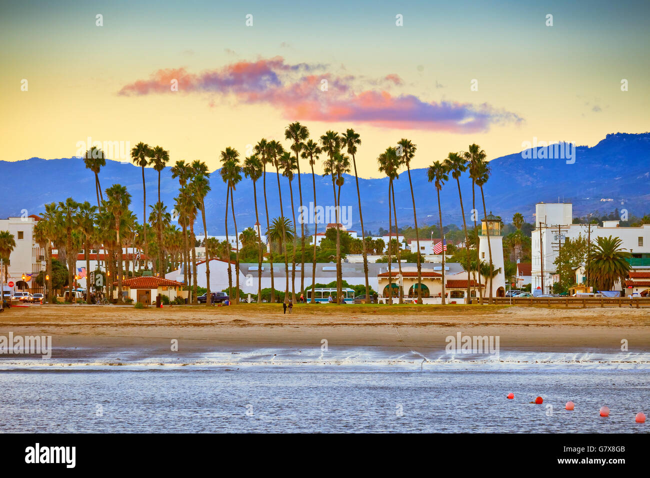 Santa Barbara vom pier Stockfoto