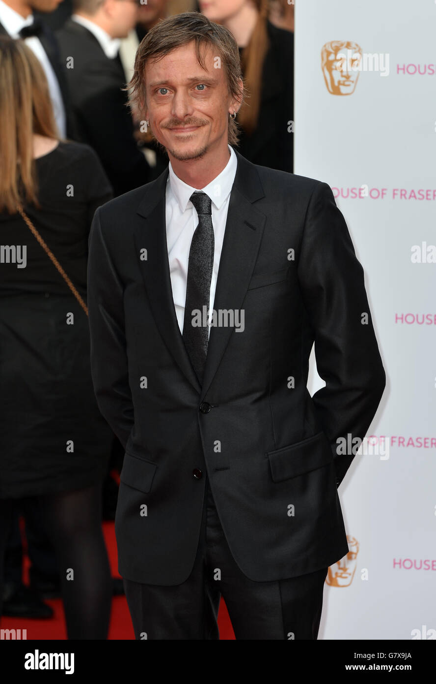 Mackenzie Crook kommt für die House of Fraser British Academy of Television Awards im Theatre Royal, Drury Lane in London an. Stockfoto
