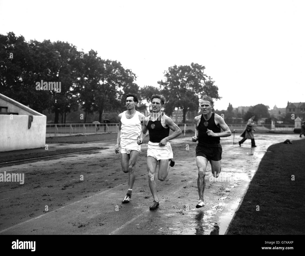 Leichtathletik - britische und sowjetische Athleten Training - Hurlingham, Surrey Stockfoto