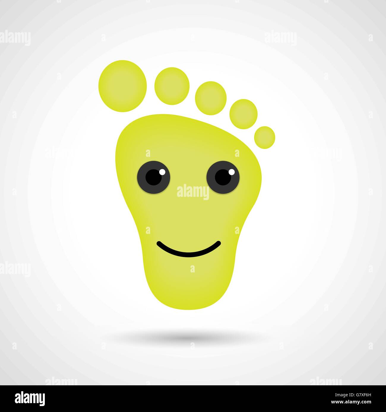 Lustige Füße Emoticon-Symbol. Füße Emotionen zu unterzeichnen. Vektor ...