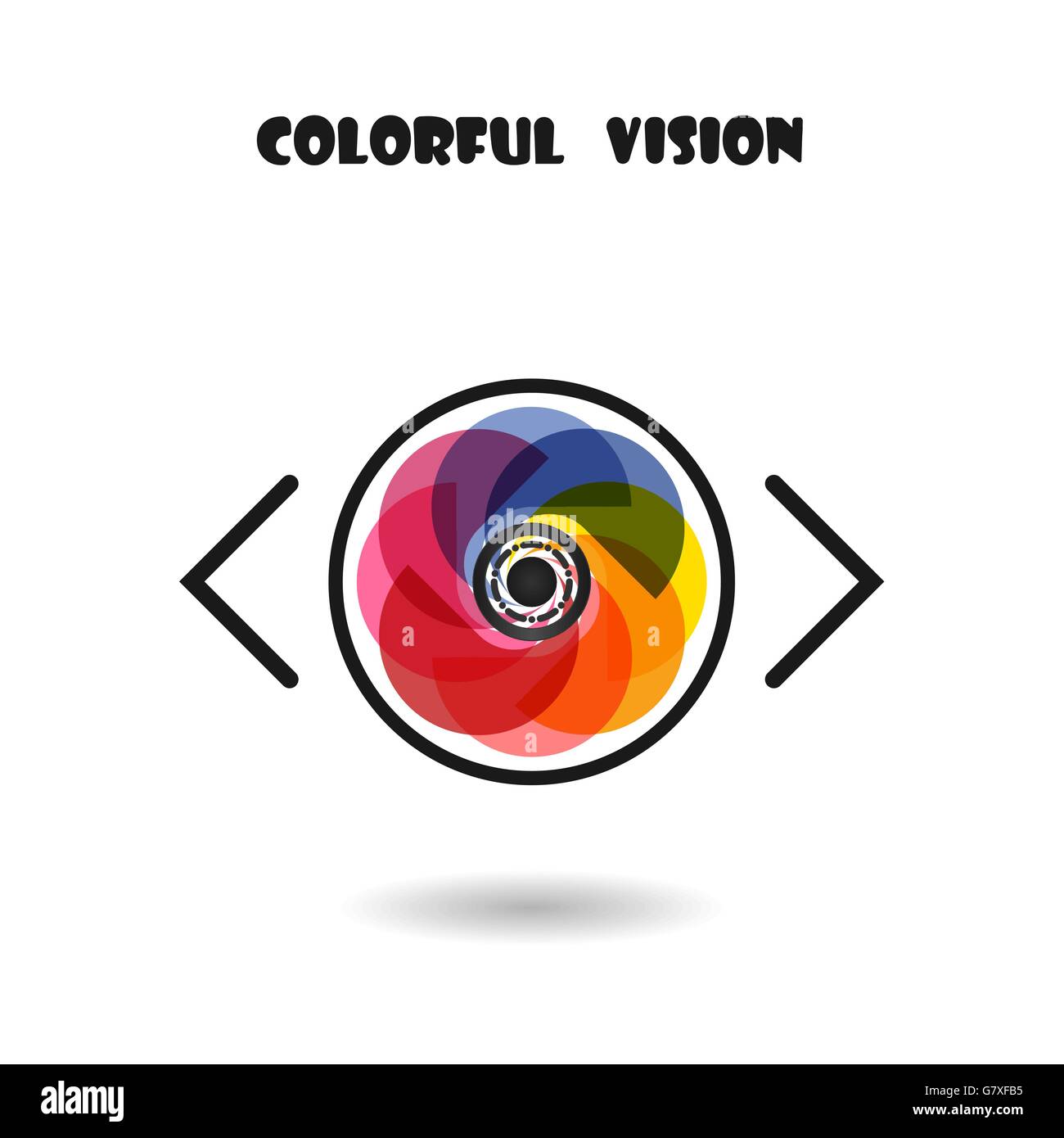 Auge-Logo und Vision-Konzept. Bunte Auge Logo.Vector Abbildung Stock Vektor