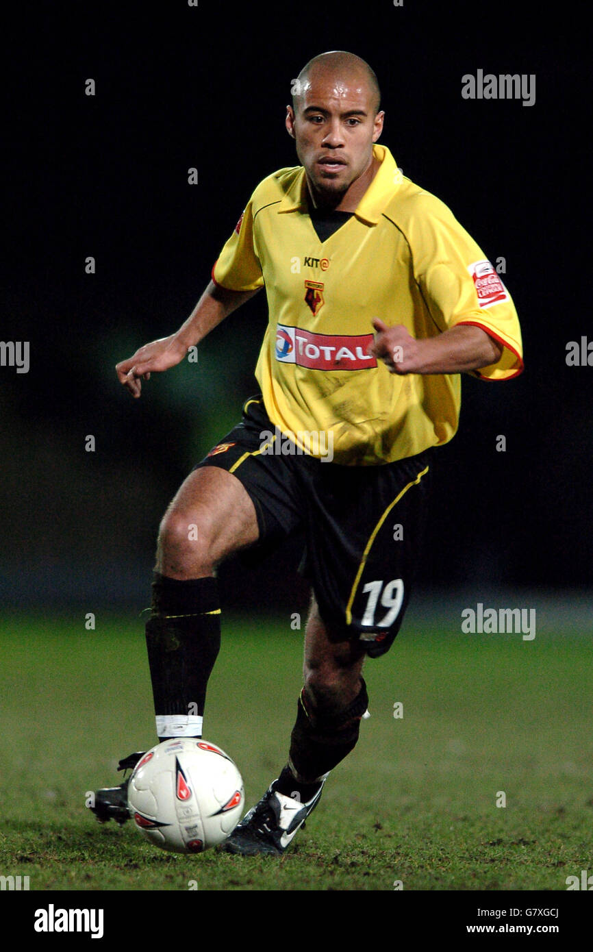 Fußball - Coca-Cola Football League Championship - Watford / Nottingham Forest - Vicarage Road Stadium. James Chambers, Watford Stockfoto