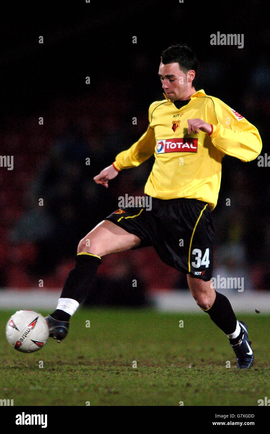 Fußball - Coca-Cola Football League Championship - Watford / Nottingham Forest - Vicarage Road Stadium. Chris Eagles, Watford Stockfoto