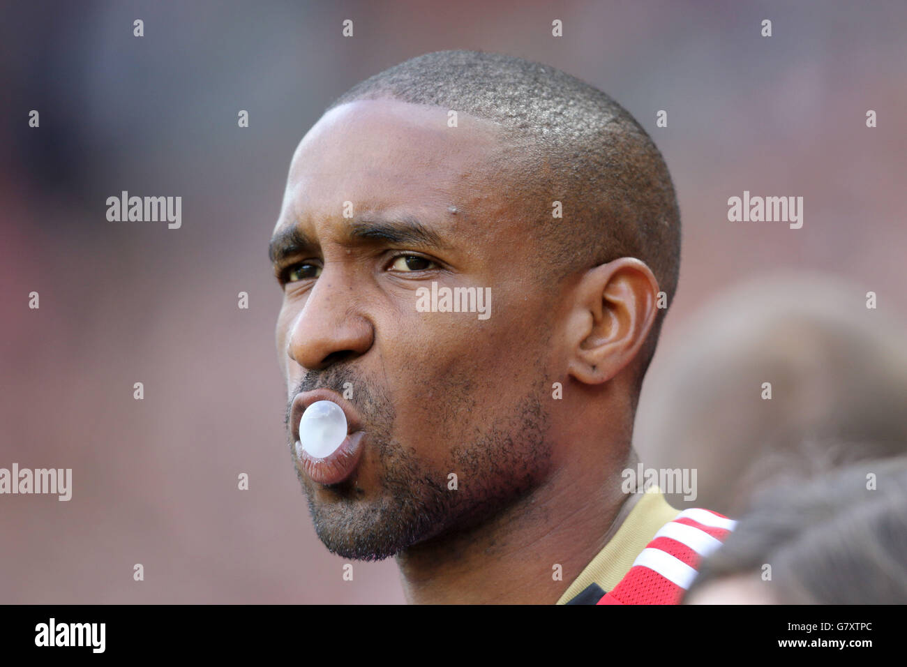 Fußball - Barclays Premier League - Sunderland / Leicester City - The Stadium of Light. Sunderlands Jermain Defoe während des Spiels der Barclays Premier League im Stadium of Light, Sunderland. Stockfoto