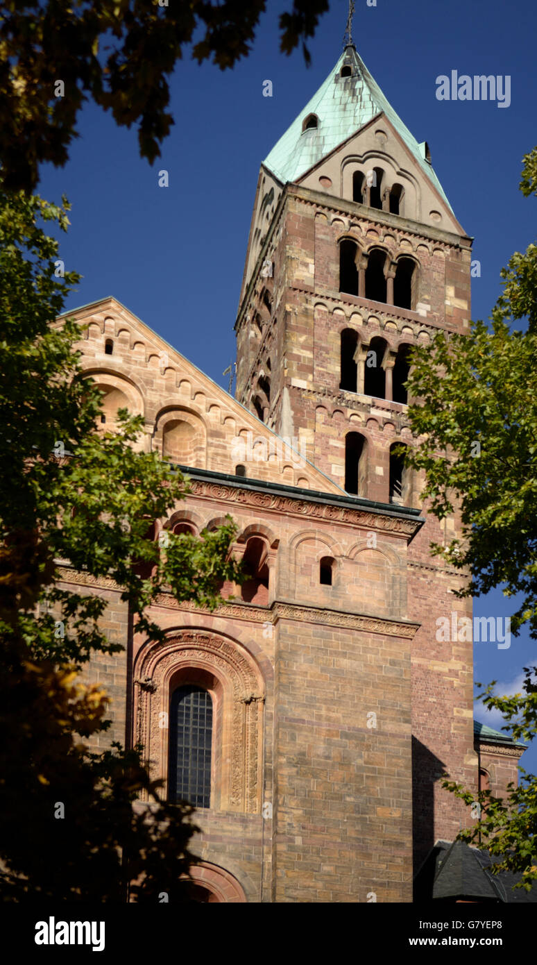 Dom zu Speyer, imperiale Kathedrale Basilica Himmelfahrt und St. Stephan, Speyer, Oberrhein, Rheinland-Pfalz Stockfoto