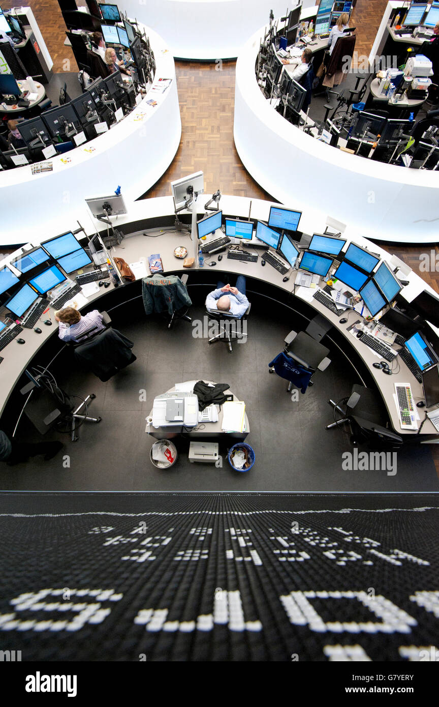 Handelssaal der Frankfurter Wertpapierboerse, Frankfurter Börse, Deutsche Börse AG, Frankfurt Am Main, Hessen Stockfoto