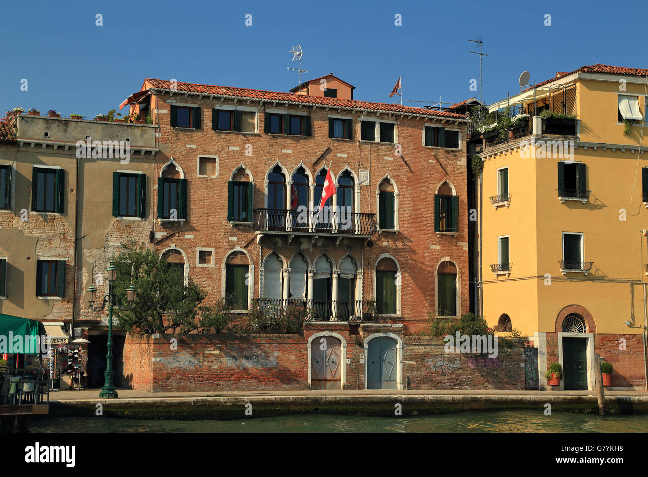 Palazzo Trevisan Degli Ulivi - Konsulat von Schweiz in Venedig Stockfoto