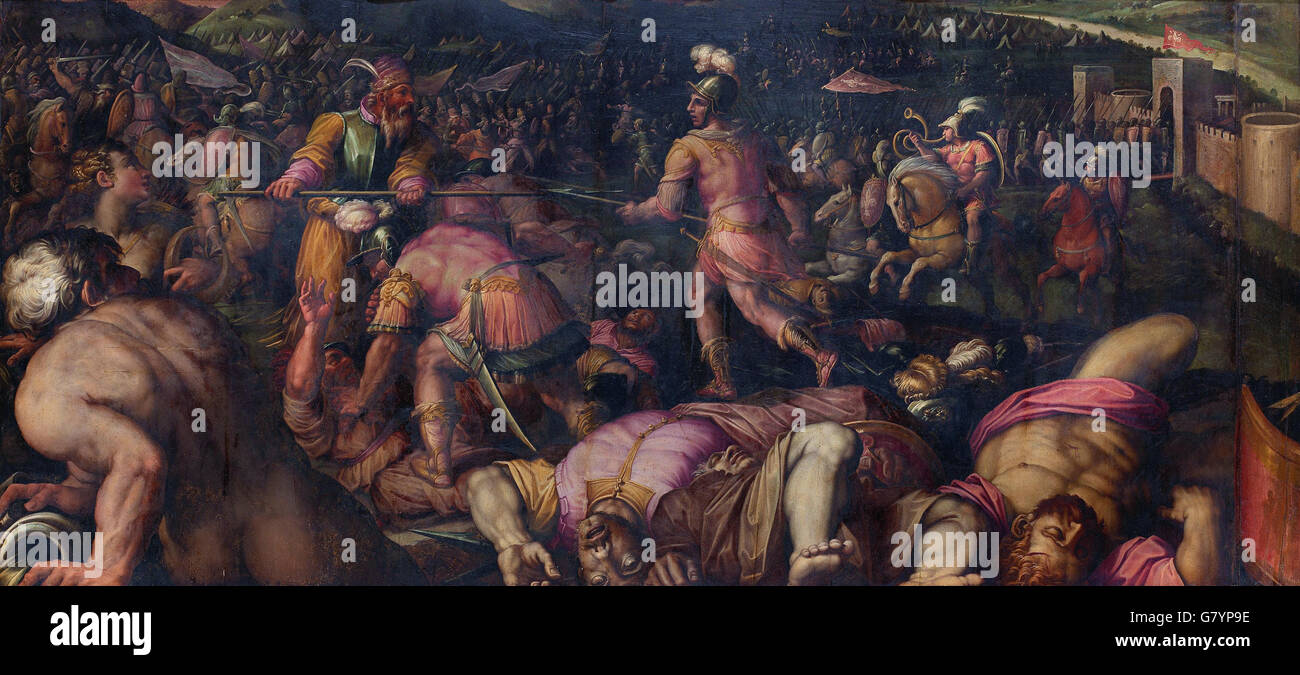 Giorgio Vasari - Niederlage der Radagasio unter Fiesole Stockfoto