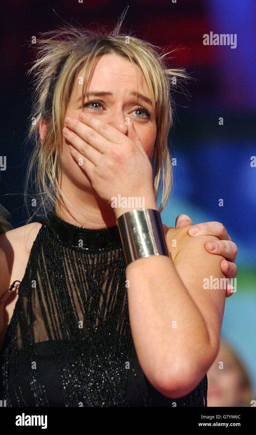 Edith bowman zeigt emotionen, nachdem sie zur gewinnerin ernannt wurde