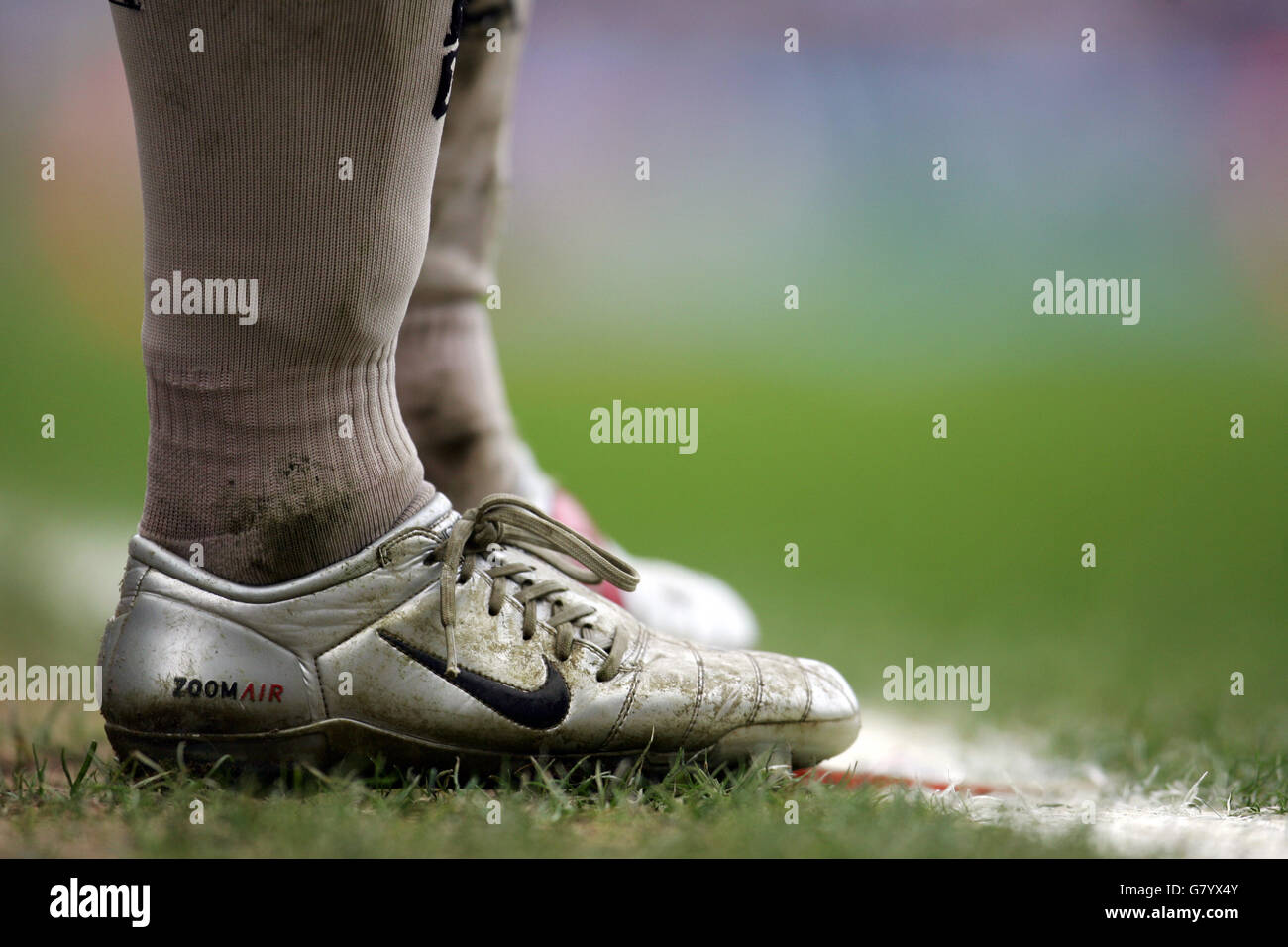 Fußball - FA Cup - Sechste Runde - Blackburn Rovers gegen Leicester City - Ewood Park. Nike Fußballschuhe Stockfoto