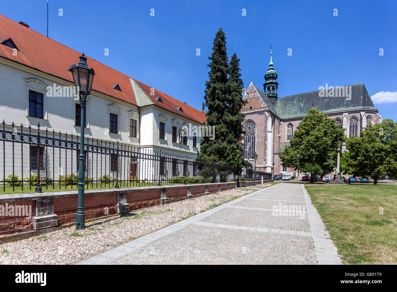 Brünner Augustinerkloster Abtei St. Thomas Mendel Platz Brünn Mähren Tschechische Republik Stockfoto