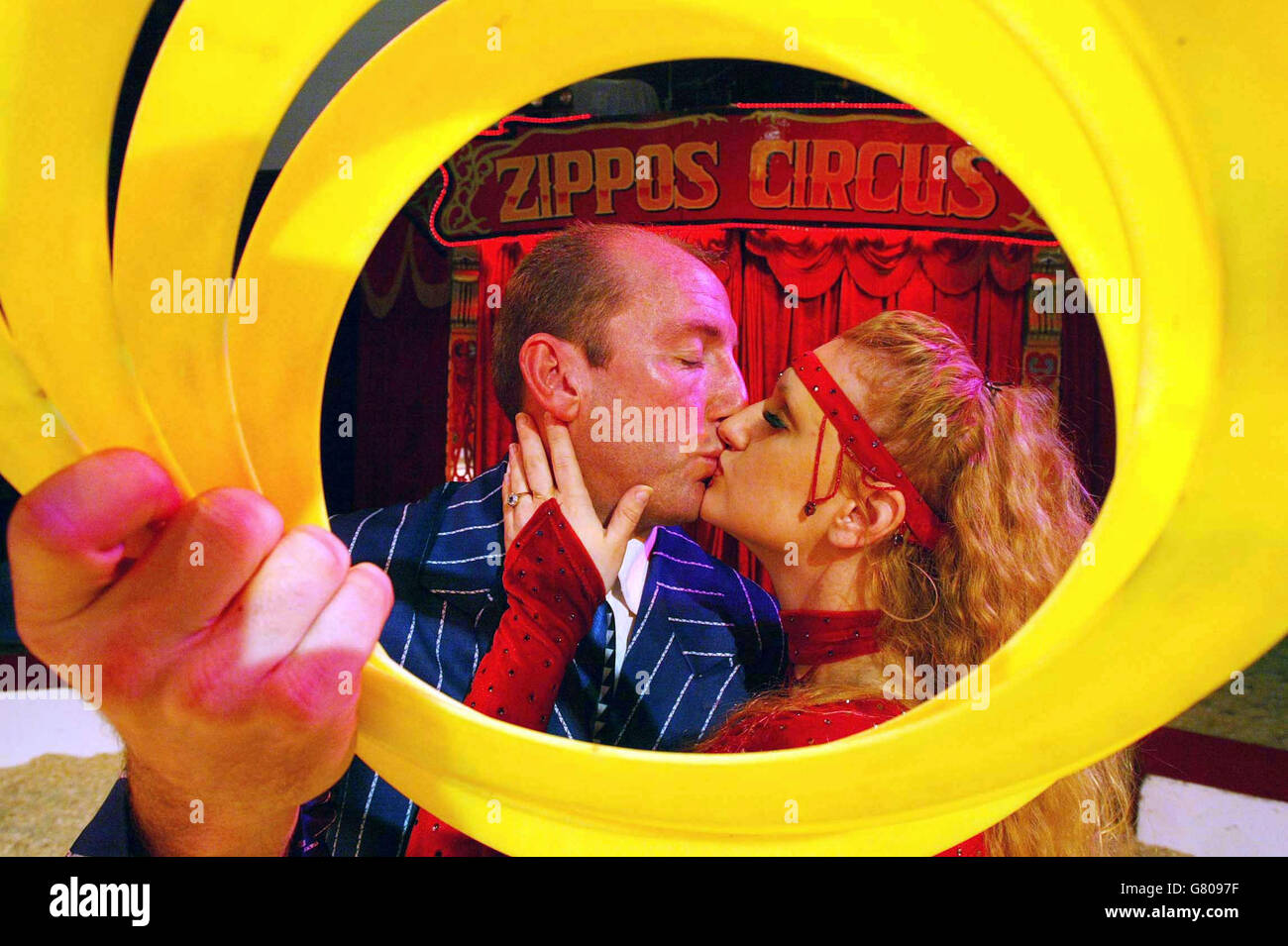 Artisten im Zirkuszelt - Blackheath heiraten Stockfoto