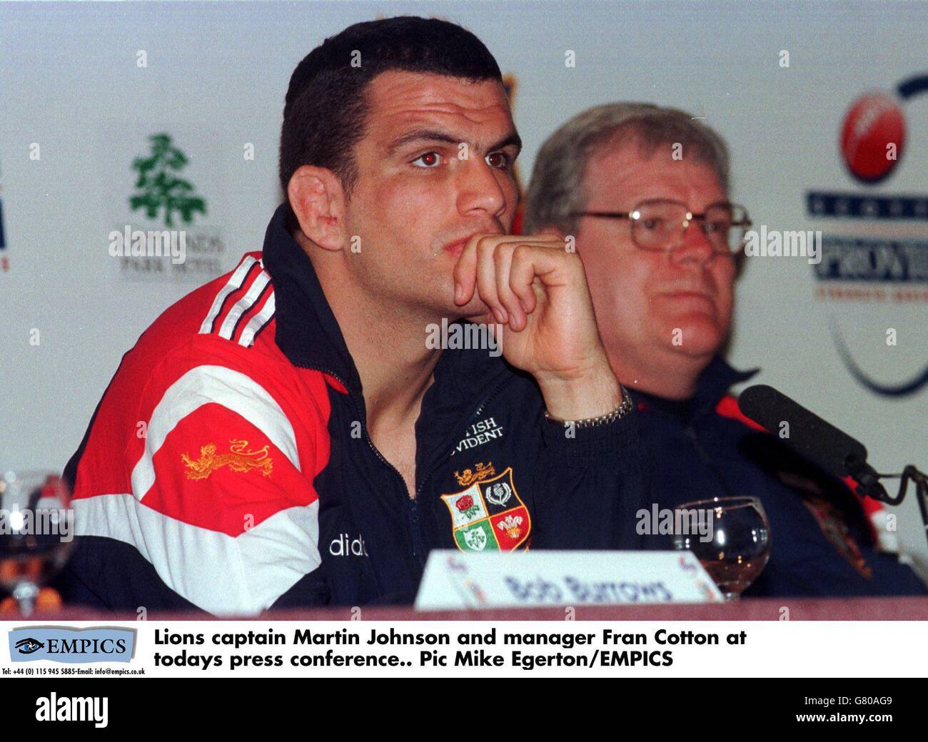 British and Irish Lions-Pressekonferenz Stockfoto