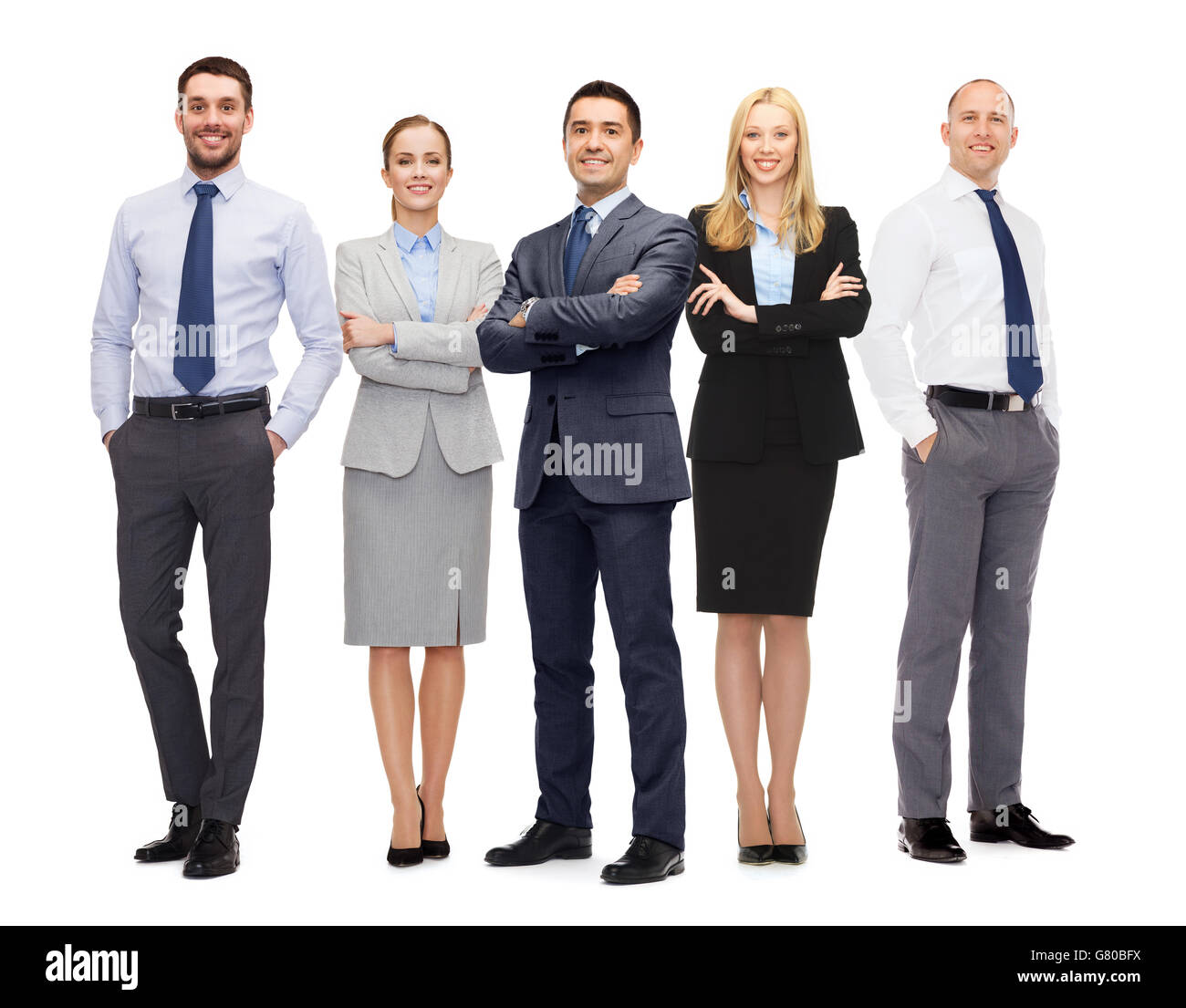 Gruppe von glücklich Geschäftsleute Stockfoto
