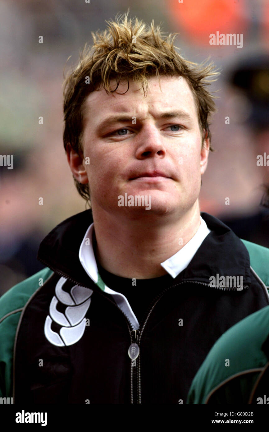 Rugby Union - RBS 6 Nations Championship 2005 - Irland - Frankreich - Lansdowne Road. Brian O'Driscoll, Irland Stockfoto