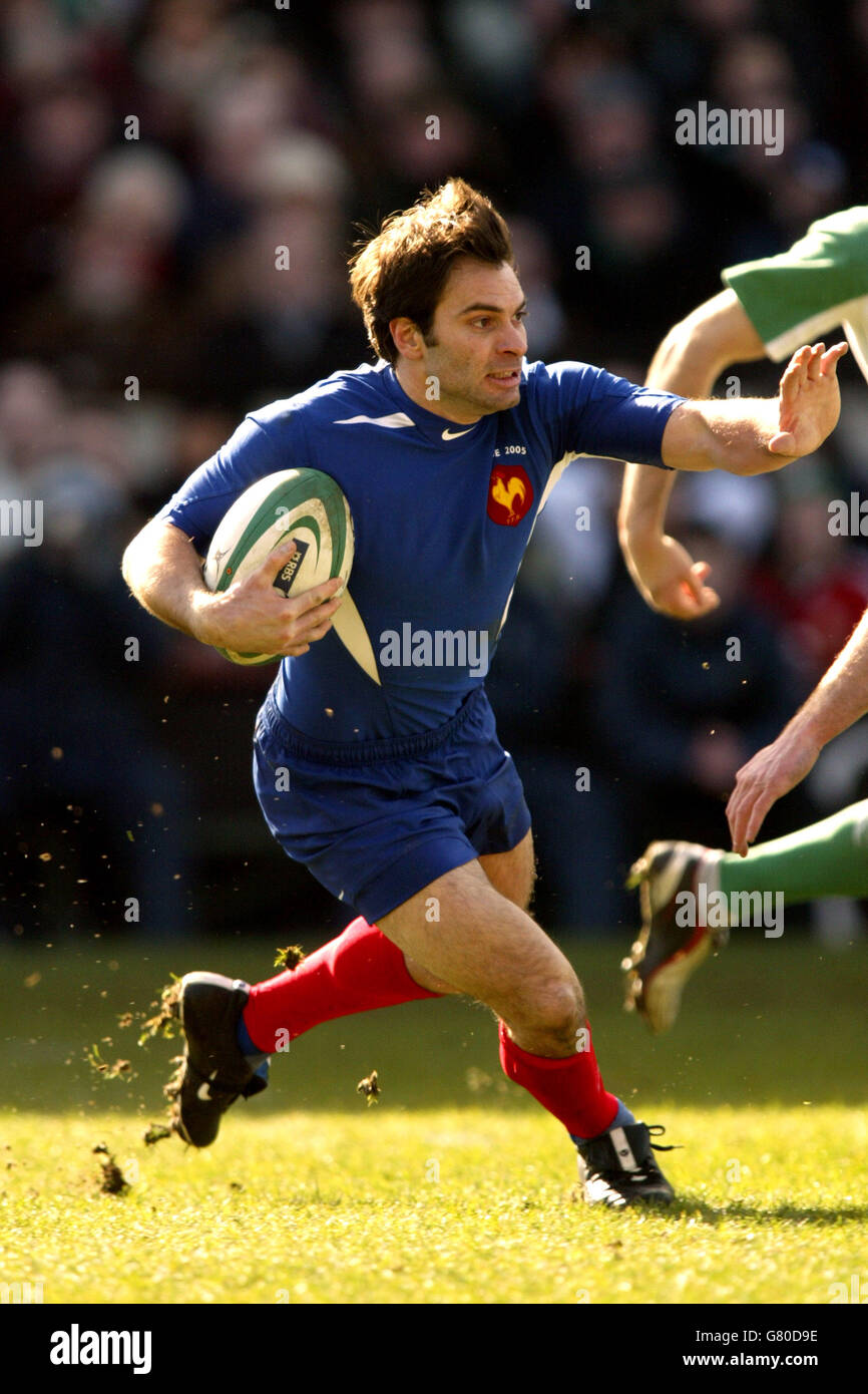 Rugby Union - RBS 6 Nations Championship 2005 - Irland - Frankreich - Lansdowne Road. Christophe Dominici, Frankreich Stockfoto