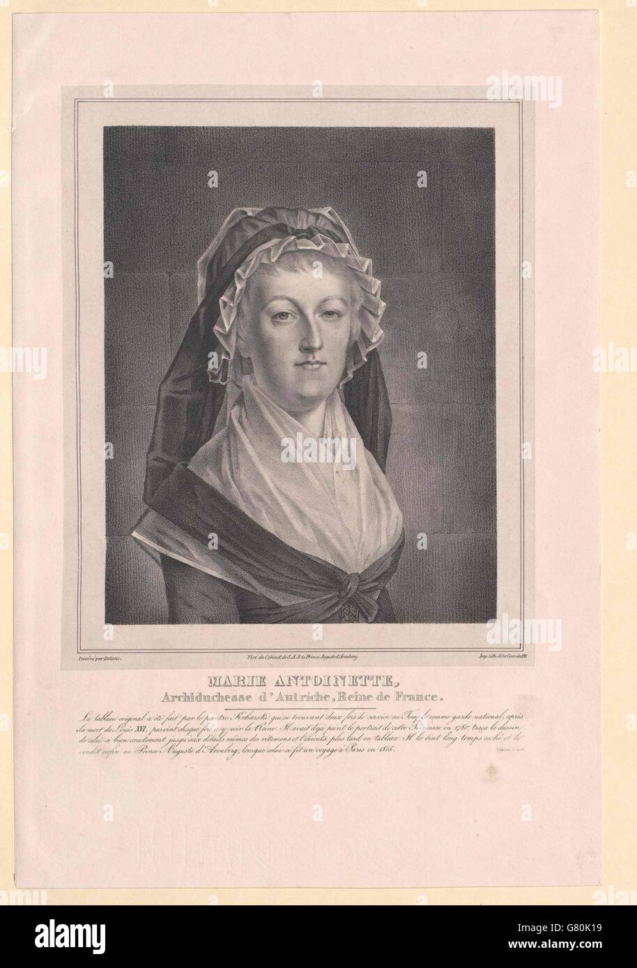 Marie Antoinette, Erzherzogin von Österreich Stockfoto