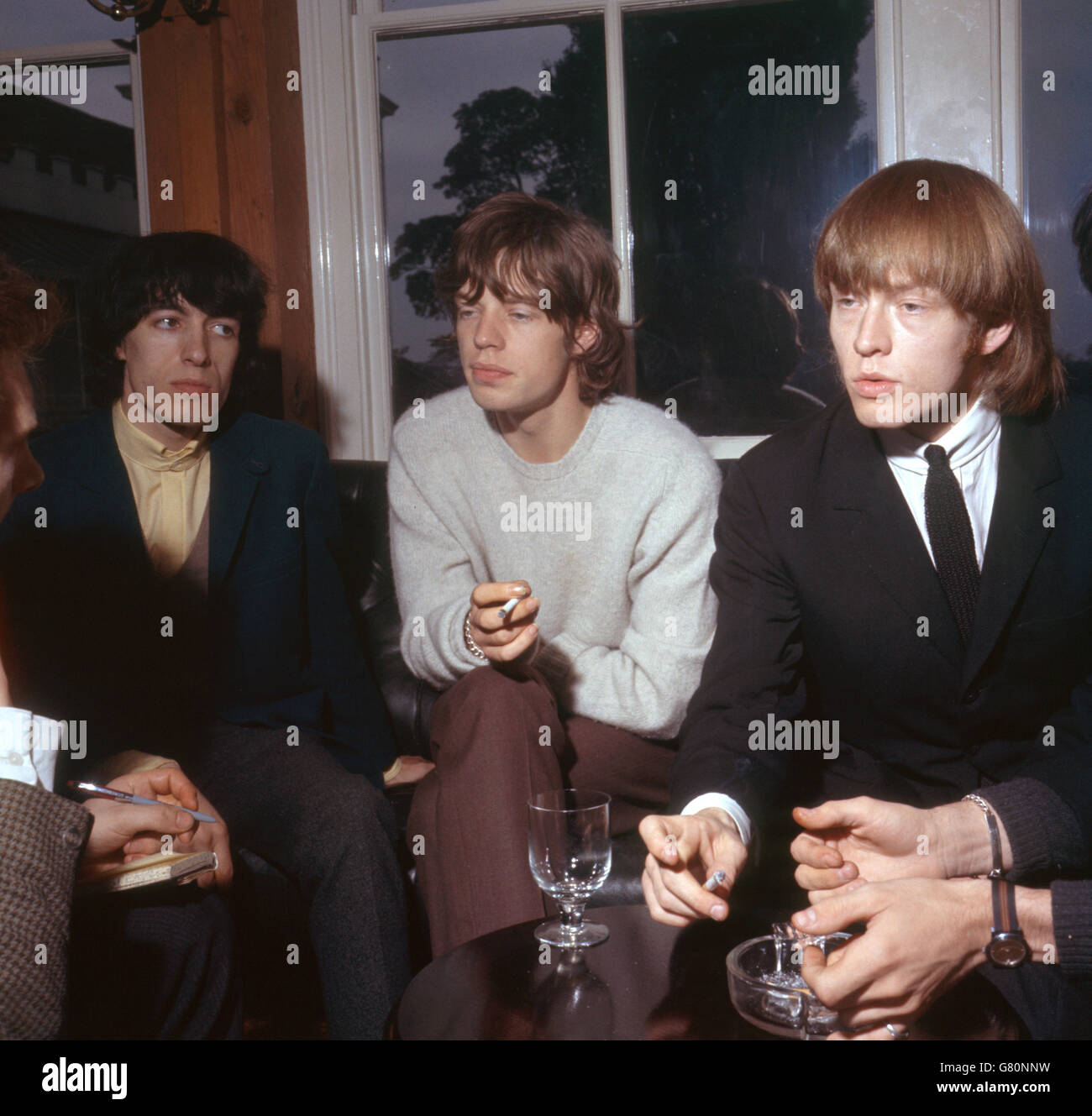 Musik - Die Rolling Stones. Die Rolling Stones. (l-r) Bill Wyman, Mick Jagger und Brian Jones. Stockfoto