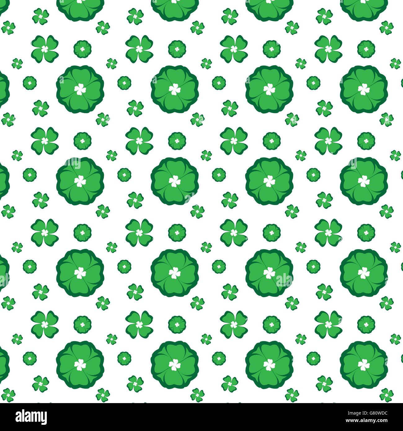 Abstrakte Vector Hintergrund grüne Blume nahtlose Muster Stock Vektor