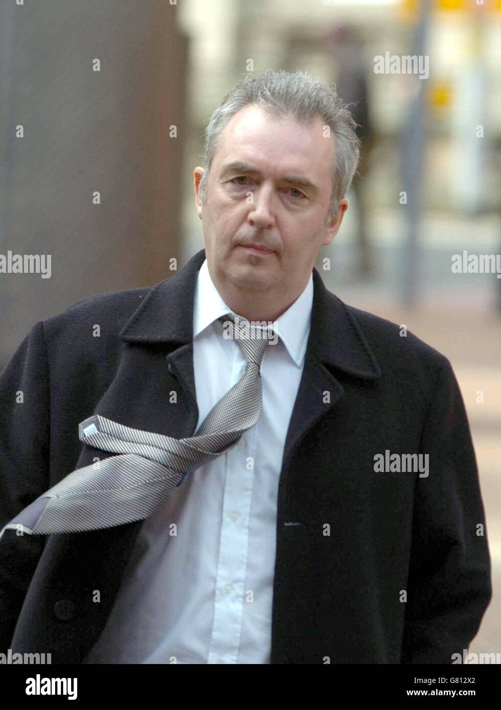 Thomas Prescott vor dem Crown Court in Birmingham. Er wurde wegen Totschlags nach dem Tod von Jane Turner, einer Steuerarbeiterin, angeklagt, die ertrank, als ein schwer überladener Vergnügungskreuzer, auf dem sie gefeiert hatte, kenterte und sank, wie ein Gericht heute hörte. Stockfoto
