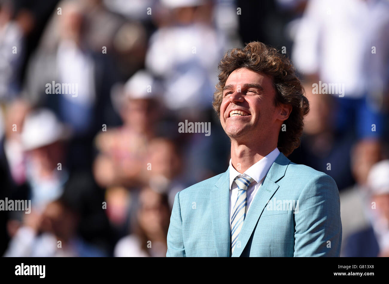 Gustavo Kuerten am 15. Tag der French Open bei Roland Garros am 7. Juni 2015 in Paris, Frankreich Stockfoto