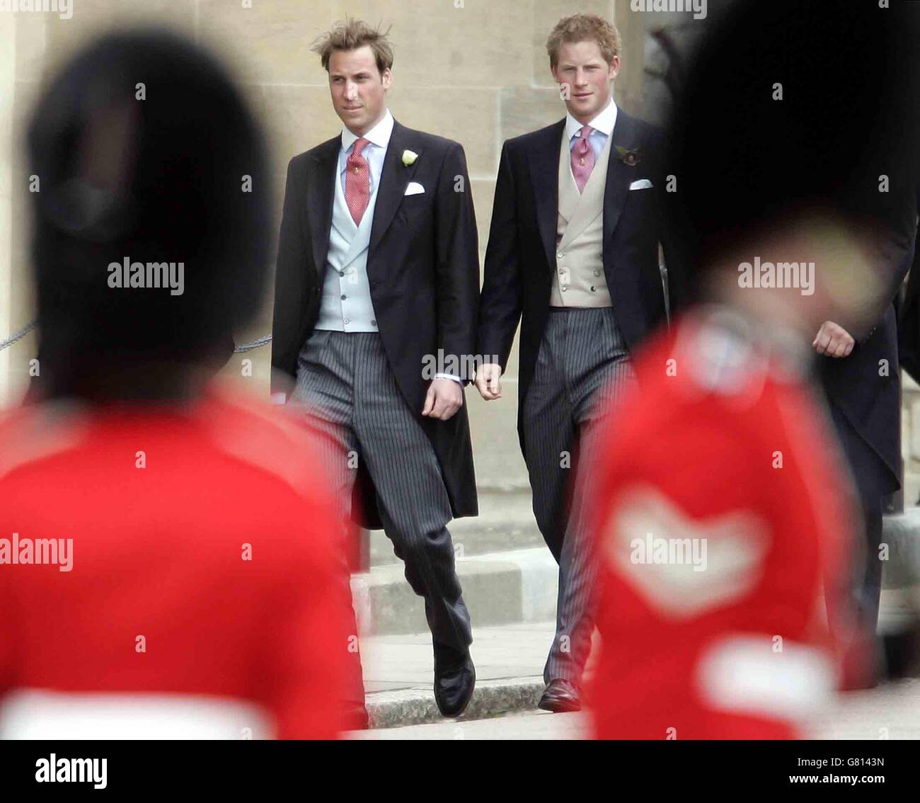 Royal Wedding - Hochzeit von Prinz Charles und Camilla Parker Bowles - Service des Gebetes und der Hingabe - St.-Georgs-Kapelle Stockfoto